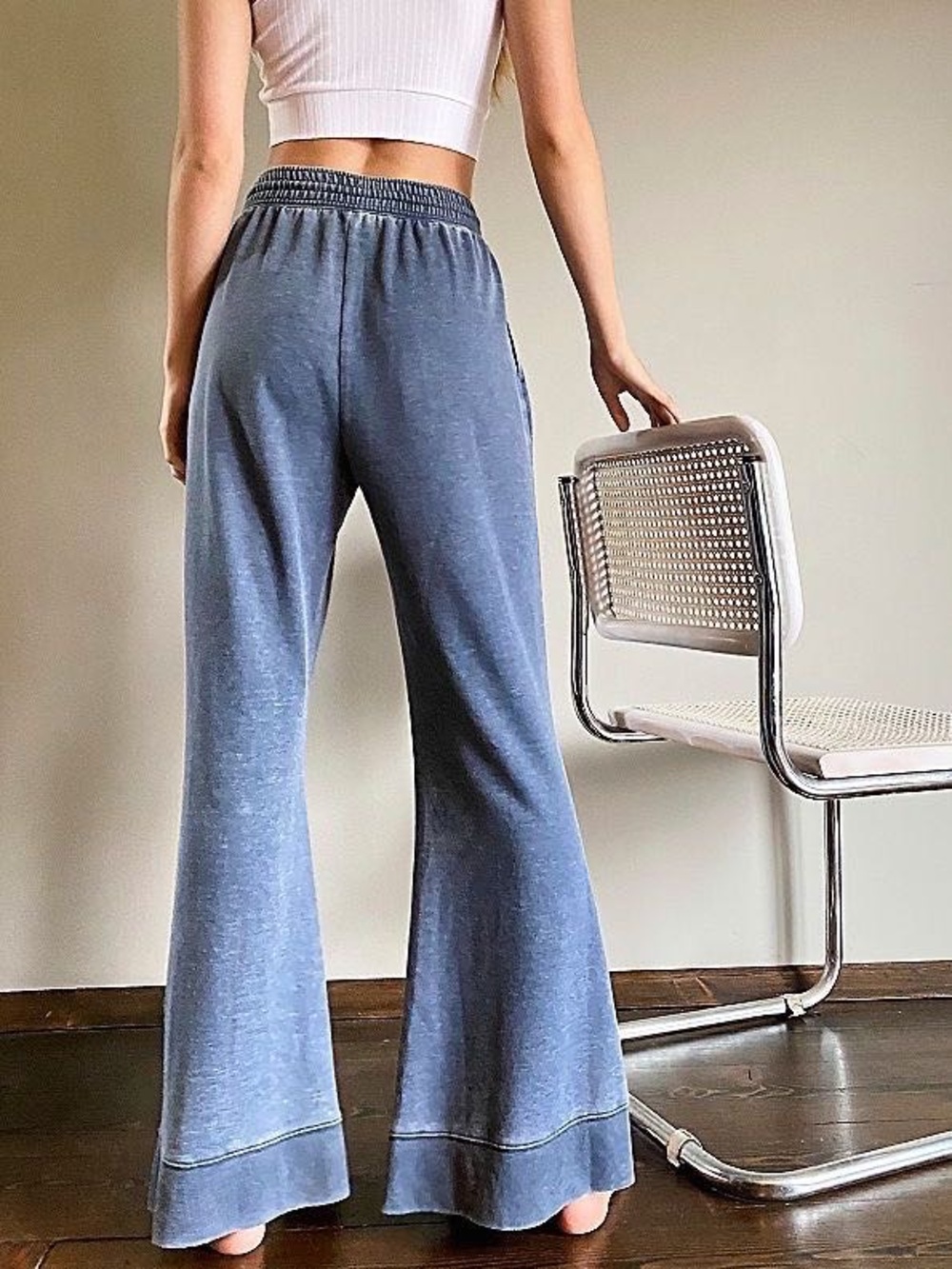 💣 Free People, Good Vibes Lounge, Wide Leg Burnout Flare, Comfy Pant. XS - Picture 2 of 12